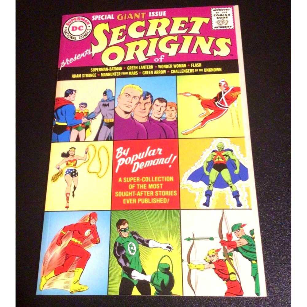 SECRET ORIGINS OF DC COMICS SUPERHEROES Special Giant Issue Book Vintage 1998